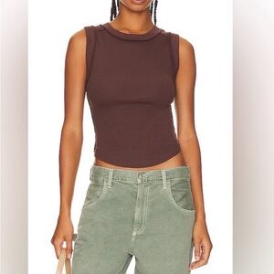 Free People X We the Free Kate Ribbed Tank 
Top Size Medium